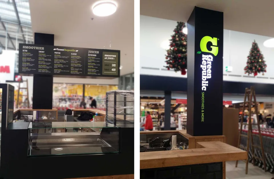 Reklamna označitev Green Republic, fotografija 2 – izvedba ELP
