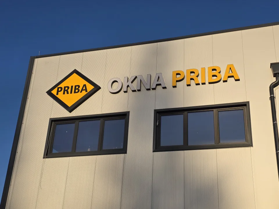 3D reklamni napis Priba okna – izvedba ELP